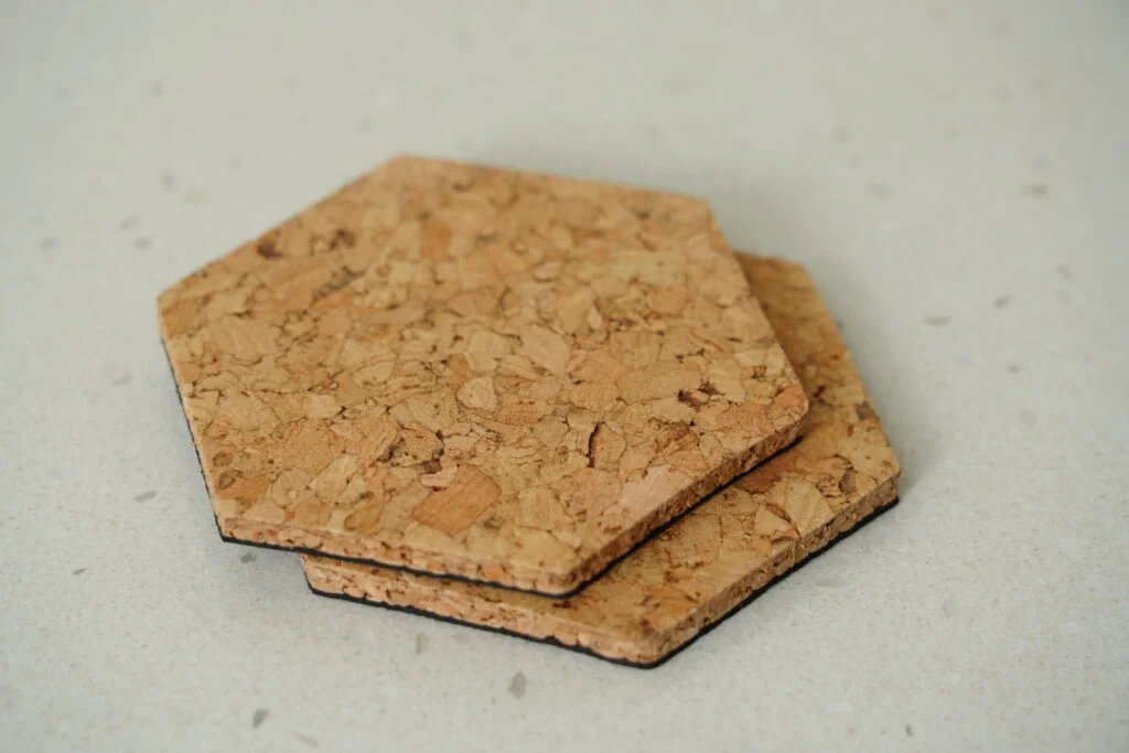 Large Grain Cork Coasters